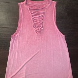 Light Pink Ombré Strappy Tank Top